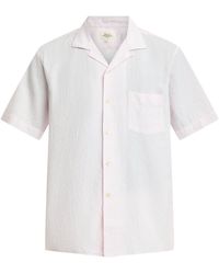Hartford - Men's Palm Mc Searsucker Stripe Short Sleeve Shirt - Lyst