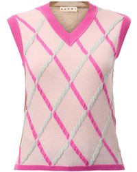 Marni - Women's Diamond V Neck Vest - Lyst