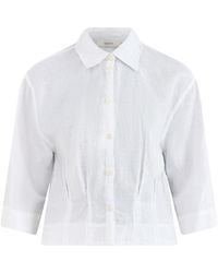 SELECTED - Cleo Cropped Shirt - Lyst