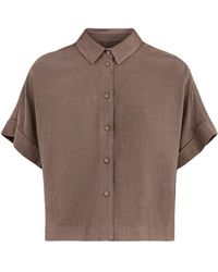 SELECTED - Slfviva Ss Cropped Sun Shirt Noos - Lyst
