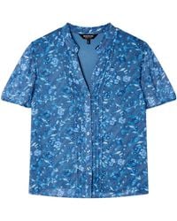 Whistles - Ditsy Floral V-Neck Blouse - Lyst