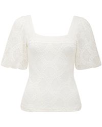 Forever New - Women's Rosemary Lace Square Neck Top - Lyst