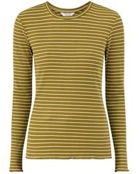 SELECTED - Anna Striped Long Sleeve Crew Neck T-Shirt - Lyst