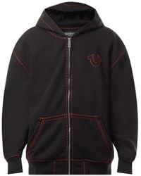 True Religion - Fleece Super T Full Zip Up Buddha Embroidery - Lyst