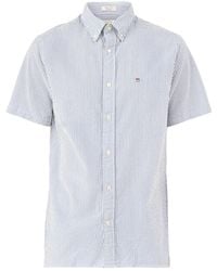 GANT - Seersucker Stripe Short Sleeve Shirt - Lyst