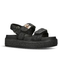 Steve Madden - Big Mona Raffia Sandals Natural - Lyst