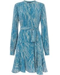Whistles - Zebra Flippy Mini Dress, Wood/Metal - Lyst