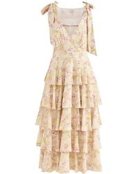 Pretty Lavish - Fiore Ruffle Midaxi Dress Floral - Lyst