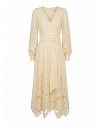 Forever New - Ashlee Embroidered Long Sleeve Maxi Dress - Lyst
