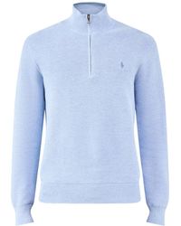 Polo Ralph Lauren - Quarter Zip Textured Knit Jumper - Lyst