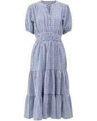 Barbour - Ashwell Midi Smock Dress - Lyst