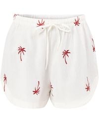 Pieces - Kiana Embroidered Shorts Multi - Lyst