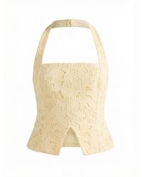 Forever New - Sally Lace Halter Neck Top - Lyst