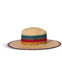 Paul Smith - Women's Crochet Straw Stripe Hat - Lyst