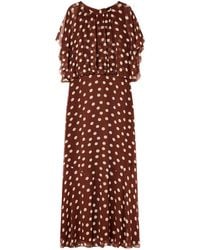 Whistles - Polka Dot Print Midi Dress - Lyst