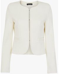 Whistles - Women's Collarless Jersey Jacket - Lyst