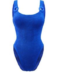 Hunza G - Domino Swimsuit With Fabric Covered Hoops - Lyst
