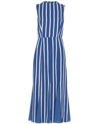 Whistles - Women's Crinkle Stripe Midi Dress - Lyst
