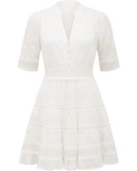 Forever New - Lillian Trim Skater Mini Dress - Lyst