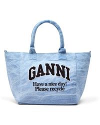 Ganni - Women's Small Easy Shopper Washed - Lyst