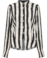 Whistles - Women's Hazy Stripe Fitted Shirt - Lyst