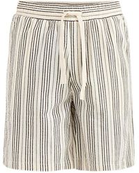 Only & Sons - Seersucker Jogger Shorts Cream - Lyst