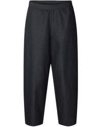 SELECTED - Barrel Linen Blend Trousers - Lyst