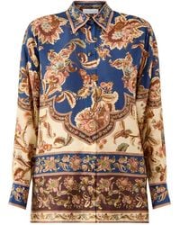 Zimmermann - Aster Relaxed Shirt Multi - Lyst