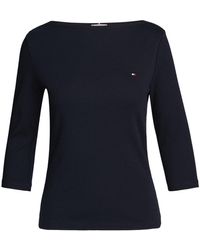 Tommy Hilfiger - Boat Neck Slim T-Shirt Desert Sky - Lyst