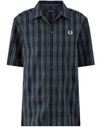 Fred Perry - Seersucker Check Short Sleeve Shirt - Lyst
