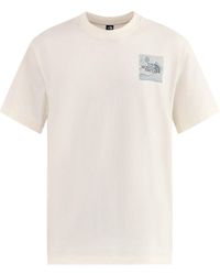 The North Face - Mountain Escape Relaxed T-Shirt Cream - Lyst