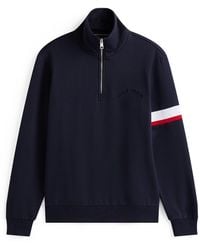 Tommy Hilfiger - Quarter-Zip Embossed Logo Jumper - Lyst