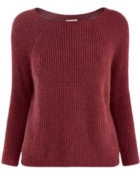 Weekend by Maxmara - Xeno Mohair Blend Jumper Burgundy - Lyst