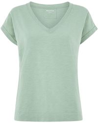 Whistles - Women's Willa V Neck Cap Sleeve Tee - Lyst