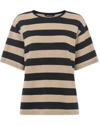 Whistles - Wide Stripe Tee, Cotton - Lyst