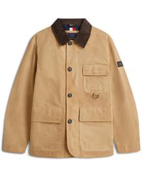 Tommy Hilfiger - Waxed Barn Jacket Neutral - Lyst