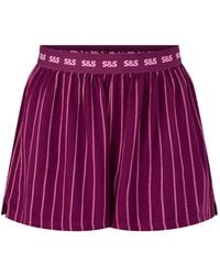 Stripe & Stare - Ecovero Pyjama Shorts – Cherry & Stripe - Lyst
