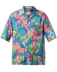 GANT - Relaxed Fit Tropical Print Short Sleeve Shirt - Lyst