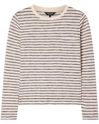 Whistles - Stripe Jersey Top, Cotton - Lyst