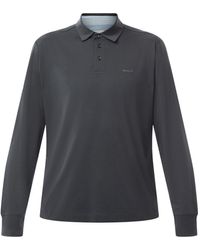 GANT - Men's Mercerized Jersey Long Sleeve Polo Shirt - Lyst