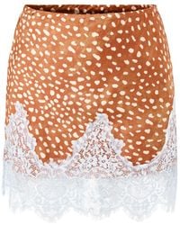 Never Fully Dressed - Deer Print Mini Maeva Skirt - Lyst