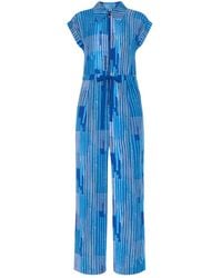 Whistles - Stripe Print Zip Jumpsuit, Wood/Metal - Lyst