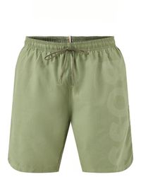 BOSS - Orca Big Logo Swim Shorts Khaki - Lyst