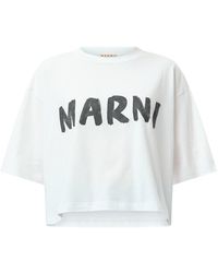 Marni - Women's Printed Logo T-shirt - Lyst