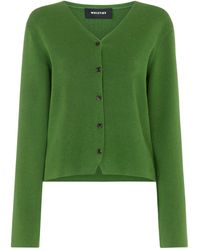 Whistles - V Neck Button Front Cardigan - Lyst