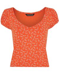 Whistles - Women's Micro Floral Sweetheart Top - Lyst