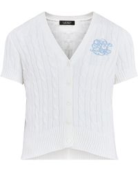Ralph Lauren - Cable Knit Cardigan - Lyst
