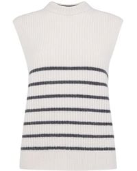 Whistles - Women's Stripe Textured Tank - Lyst
