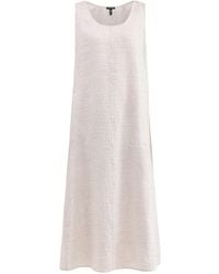 Eileen Fisher - Scoop Neck Midi Dress - Lyst
