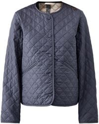 Barbour - Cashel Collarless Quilted Jacket Tartan - Lyst